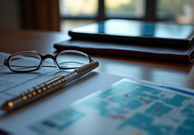 Legal and logistics compliance documentation on a modern desk