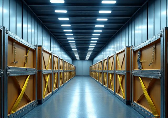 Secured full truckload cargo inside a clean trailer
